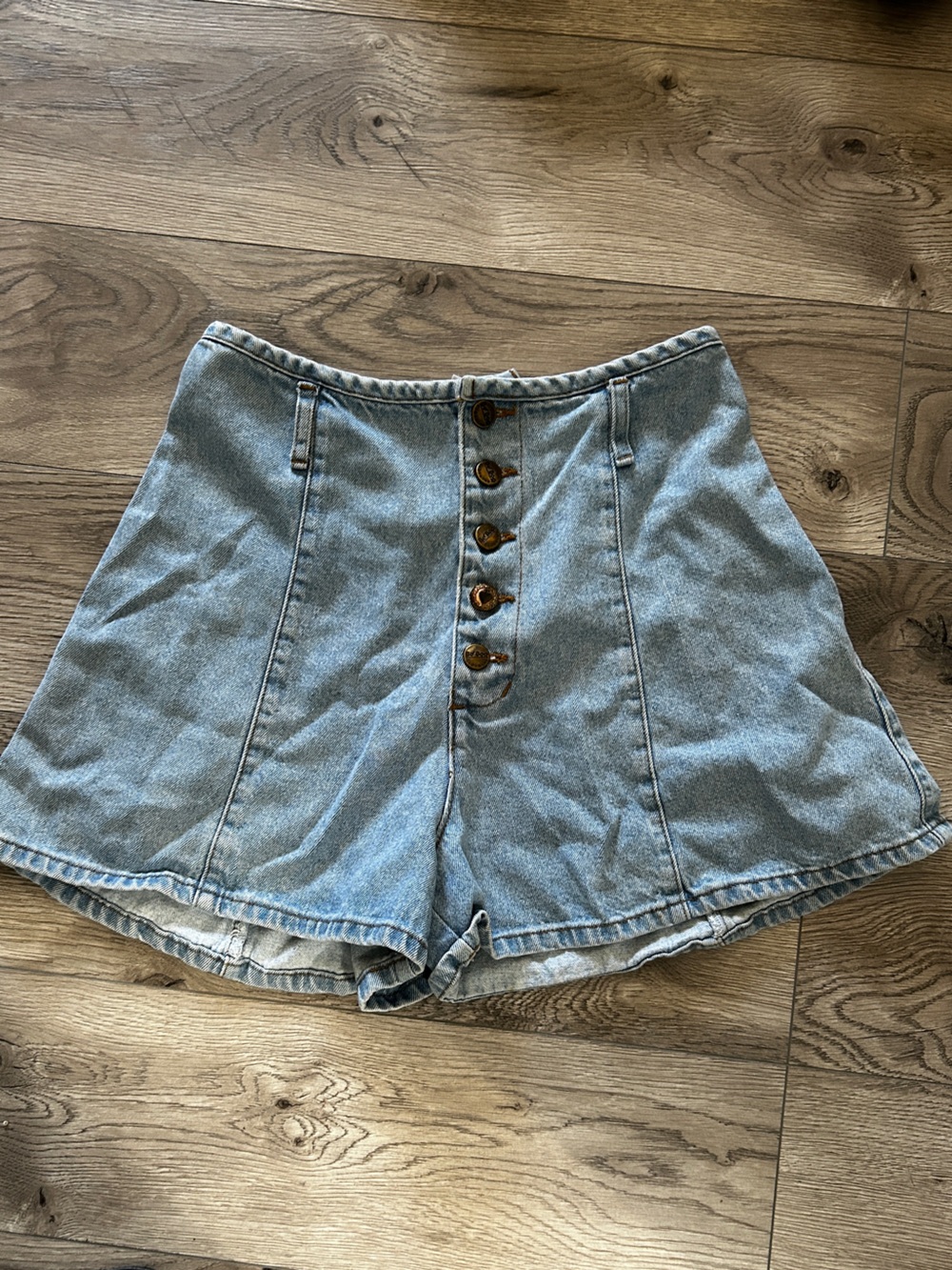 Vintage BeBop High-waist Denim Women's Button-Front Shorts